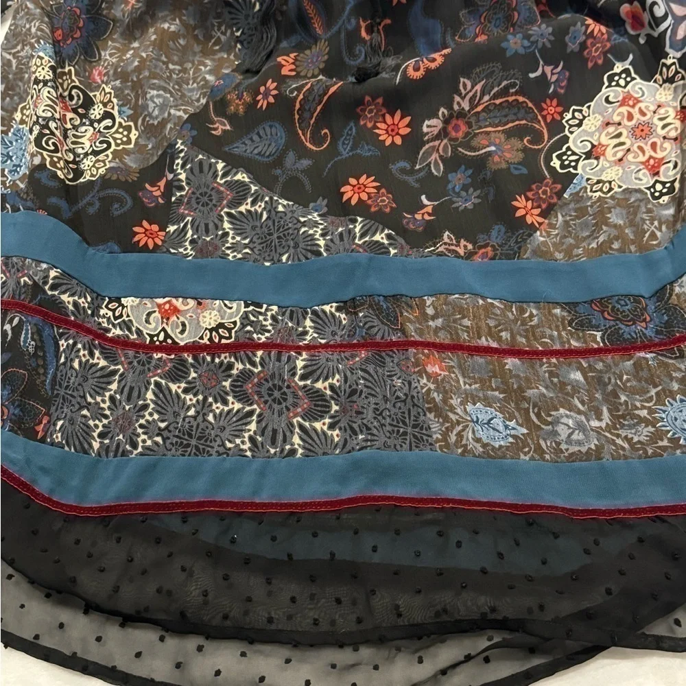 Double D Ranch “Lakota” Gypsy velvet trimmed bejeweled dress NWOT - Picture 9 of 13